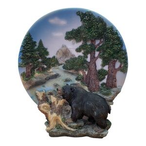 Decorative Bear & Forest Scene Plate